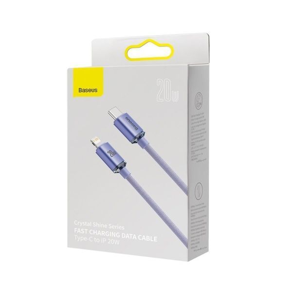 Кабель Baseus Crystal Shine Series Fast Charging Data Cable Type-C to iP 20W 2m Purple (CAJY000305) 55562 фото