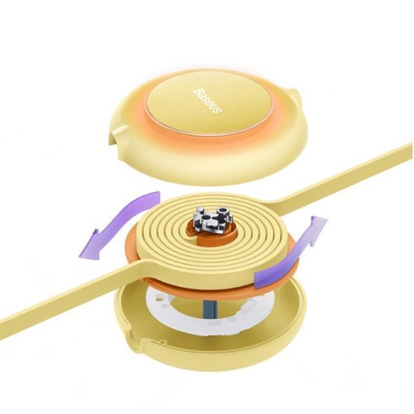 Кабель Baseus Bright Mirror 2 Series Retractable 3-in-1 Fast Charging Data Cable USB to M+L+C 3.5A 1.1m yellow (CAMJ010011) 56876 фото
