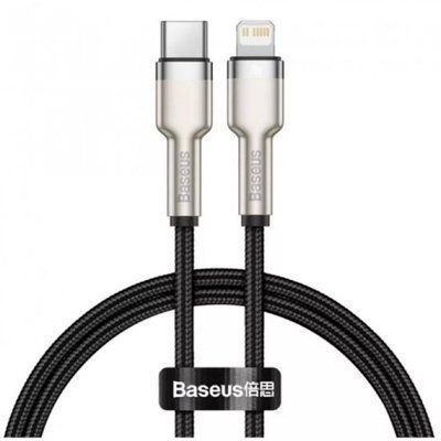 Кабель Baseus Cafule Series Metal Data Cable Type-C to iP PD 20W 0.25m Black (CATLJK-01) 56893 фото