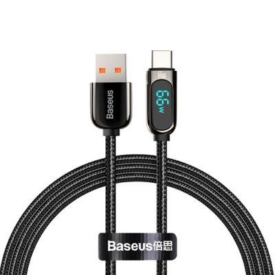 Кабель Baseus Display Fast Charging Data Cable USB to Type-C 66W 2m Black (CASX020101) 56889 фото