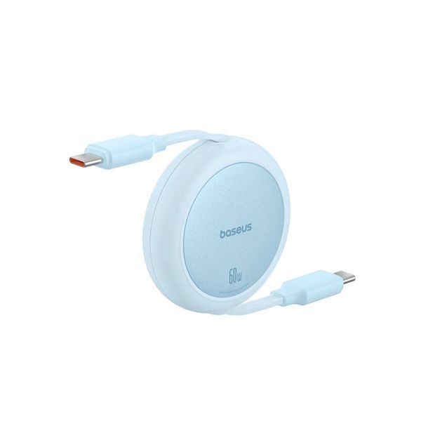 Кабель Baseus Free2Pull Mini Charging Cable USB-C to USB-C 60W 1m Galaxy Blue (P10364500311-01) 56946 фото