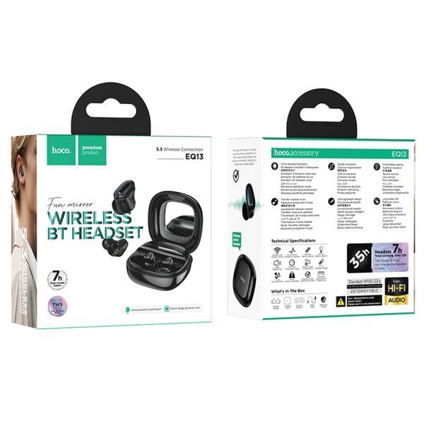 Навушники HOCO EQ13 Fun true wireless BT headset Black (6942007618779) 53075 фото
