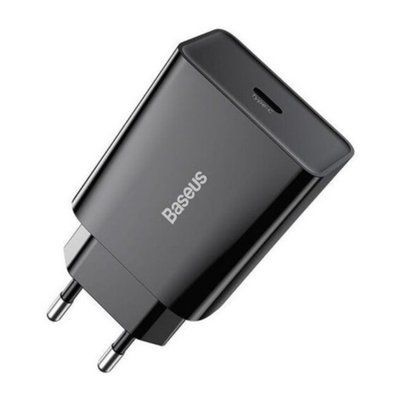 Мережевий зарядний пристрій Baseus Speed Mini Quick Charger 1C 20W EU Black (CCFS-SN01) 14424 фото