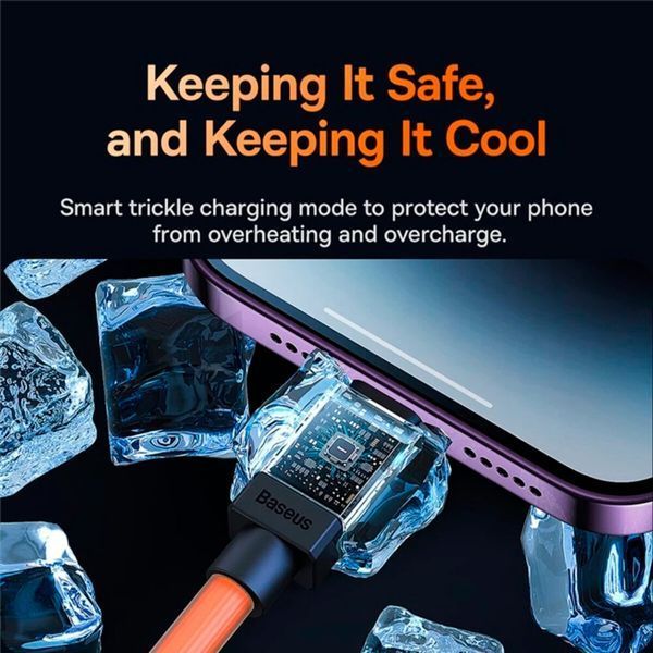 Кабель Baseus CoolPlay Series Fast Charging Cable Type-C to iP 20W 1m Orange (CAKW000007) 47916 фото